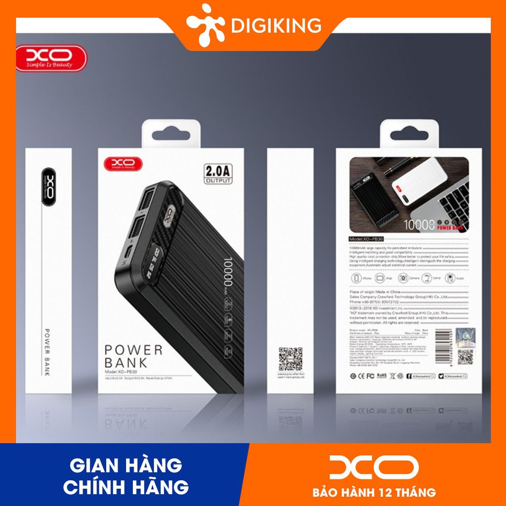 Pin Dự Phòng 10.000mah XO - PB30