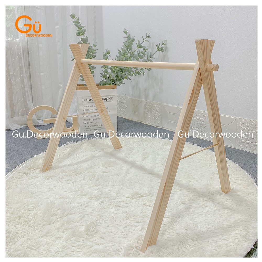 [ YÊU THÍCH ] Kệ chữ A cho bé - Đồ chơi vận động cho bé sơ sinh GU DECOR WOODEN