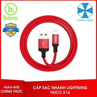 Dây cáp sạc nhanh lightning Hoco X14 cho iPhone, iPad