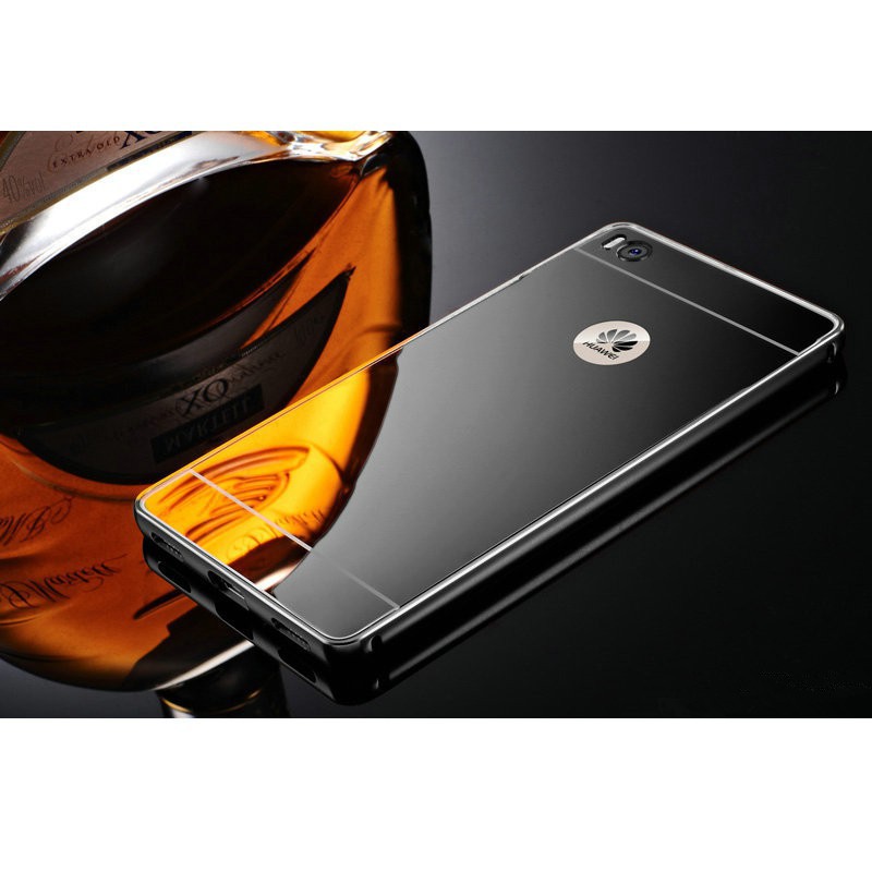 Ốp lưng viền kim loại lưng gương bóng cho Huawei Ascend P8.