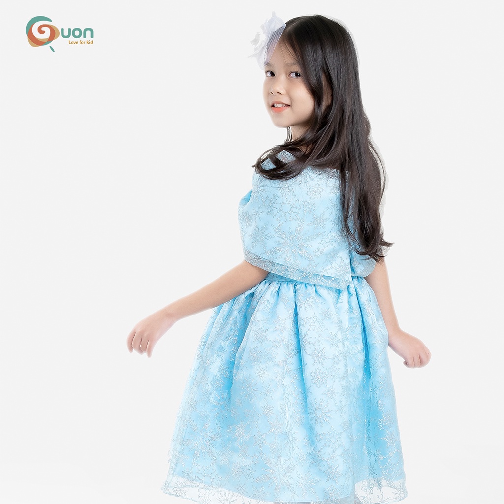 Đầm công chúa Elsa GUON vải phi mờ cho bé từ 1 2 3 4 5 6 7 8 tuổi
