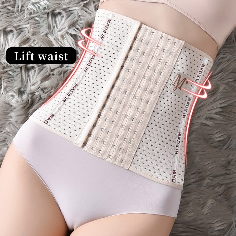 AOFEIQIKE Đai nịt bụng thể thao định hình cơ thể in chữ M có thể điều chỉnh dành cho nữ sau khi sinh