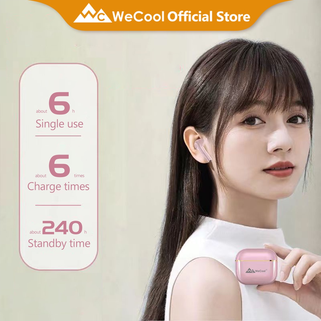 Tai nghe không dây WeCool H1 Bluetooth 5.2 âm thanh nổi HD chơi game được có độ trễ thấp và micro