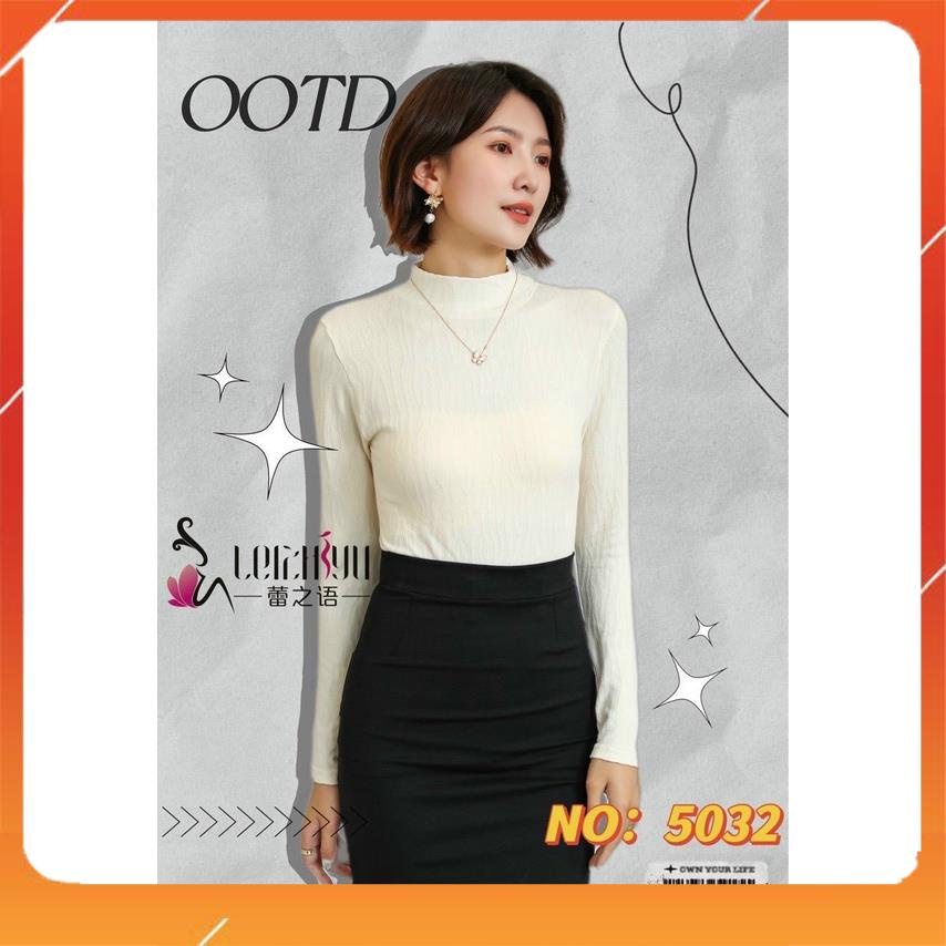 Áo giữ nhiệt cotton len cao cấp cổ 3cm siêu co giãn kết hợp được mọi kiểu trang phục