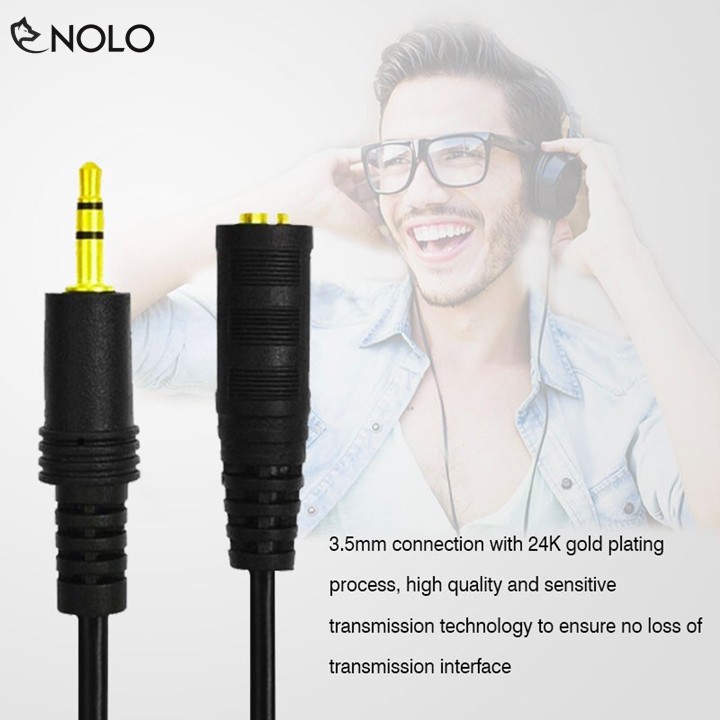 Cáp Nối Dài Âm Thanh Audio 3,5mm ND02 1 Đầu Đực 1 Đầu Cái Chiều Dài 1,5m