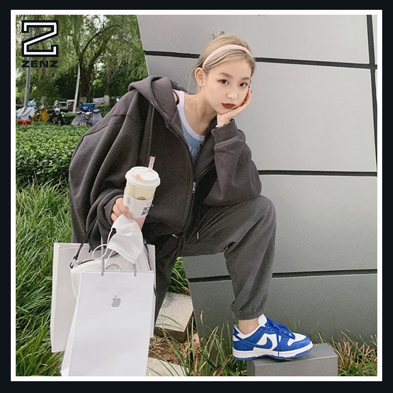 Áo khoác hoodie zip Áo khoác nam nữ, áo hoodie khoá kéo nỉ bông form rộng, tay phồng cho nam nữ | BigBuy360 - bigbuy360.vn