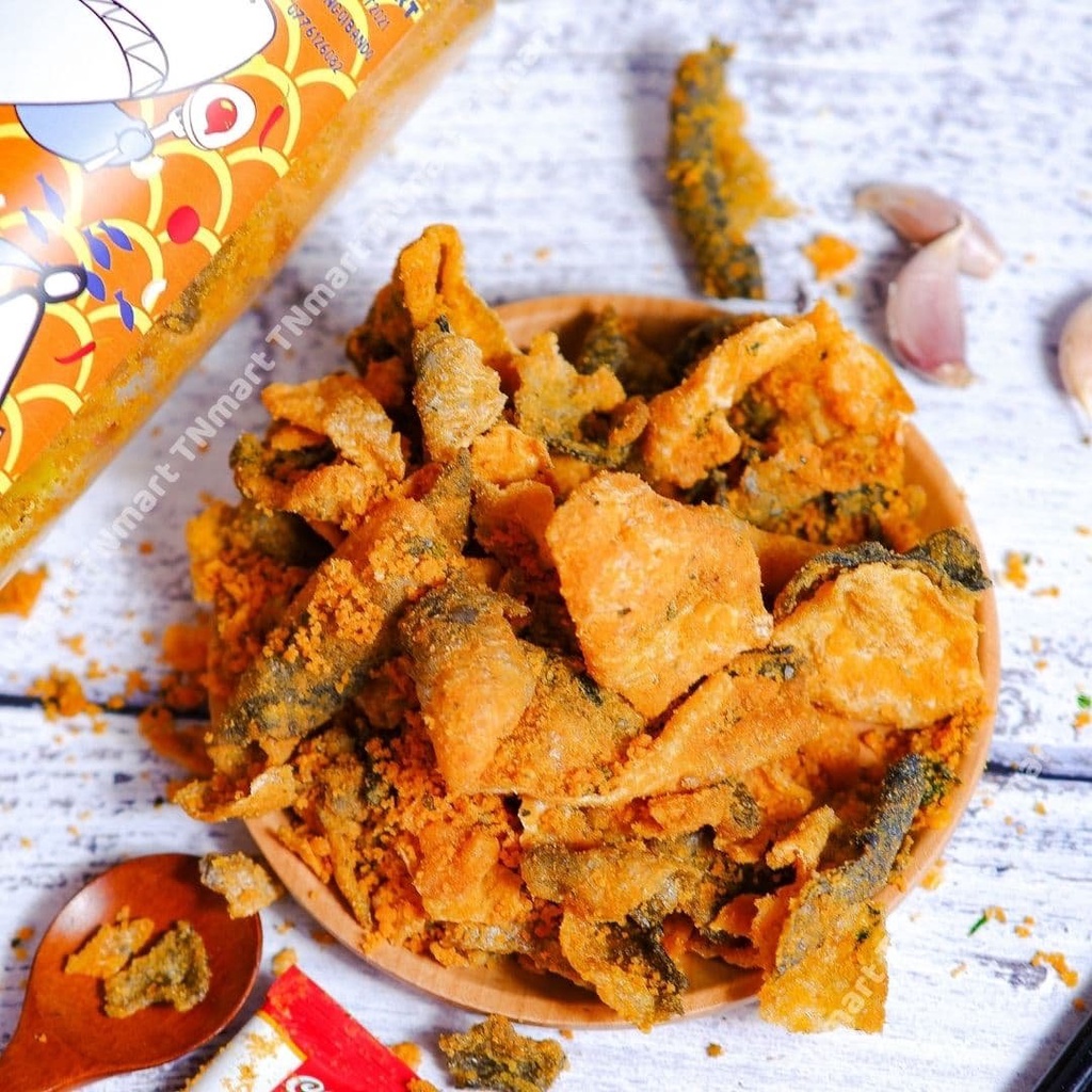 Da cá hồi sấy trứng muối lon pet 250g ăn vặt TiNimart vừa ngon vừa rẽ Tân Bình