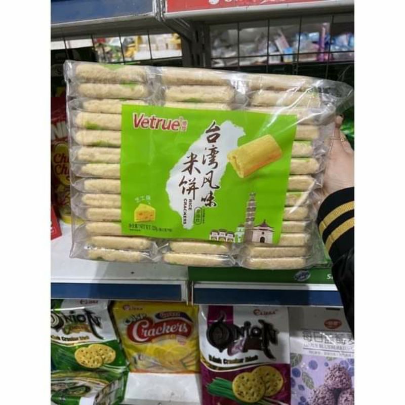 ￼Bánh Gạo Đài Loan Vetrue Vị Phô Mai/Trứng Muối/Rau Củ 320G