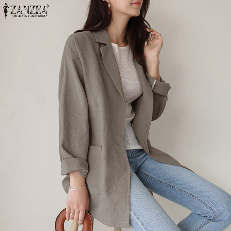 Áo Khoác Blazer ZANZEA Tay Dài Thời Trang Dành Cho Nữ