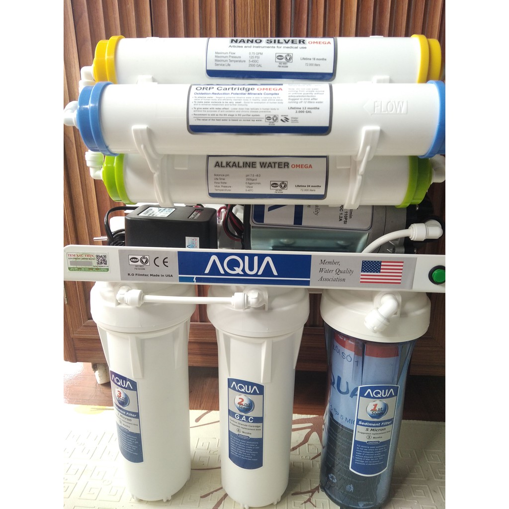 Máy lọc nước AQUA 8 9 10 cấp lọc không vỏ tủ