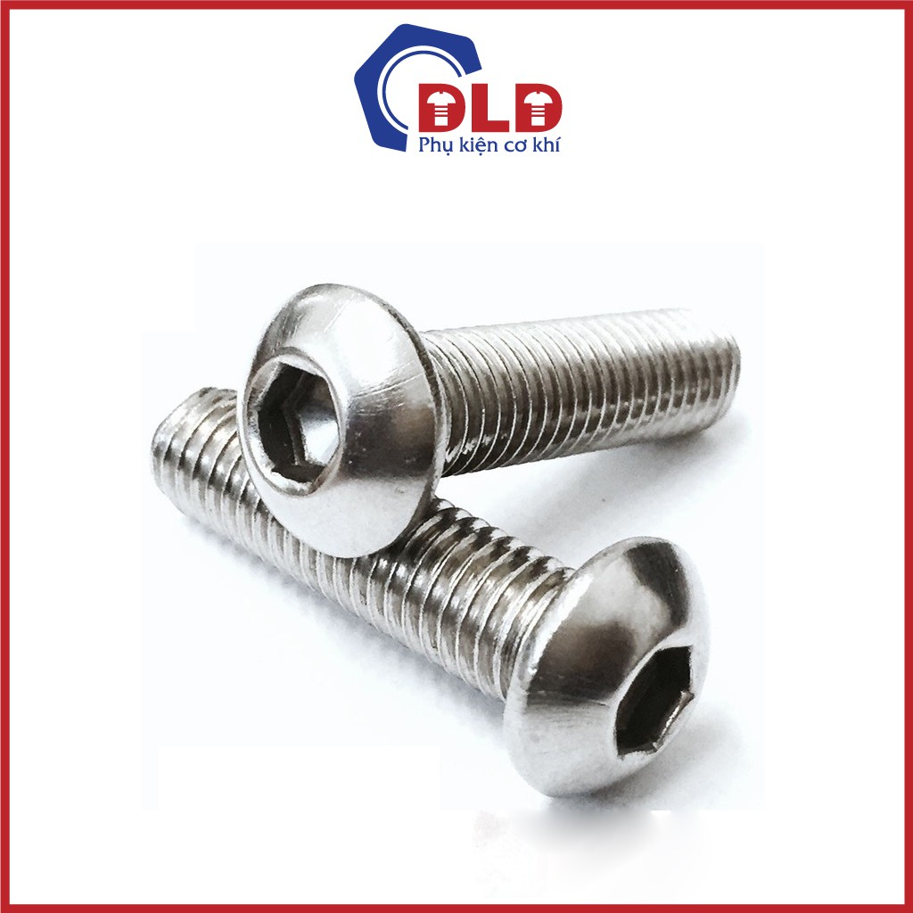 Set 50 bu lông lục giác chìm đầu trụ, bulong đầu bằng, bulong đầu chỏm cầu M4-5-6 các loại