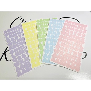 [CÓ SẴN] SET STICKERS CHỮ SỐ ALPHABET DAISO HÀN QUỐC
