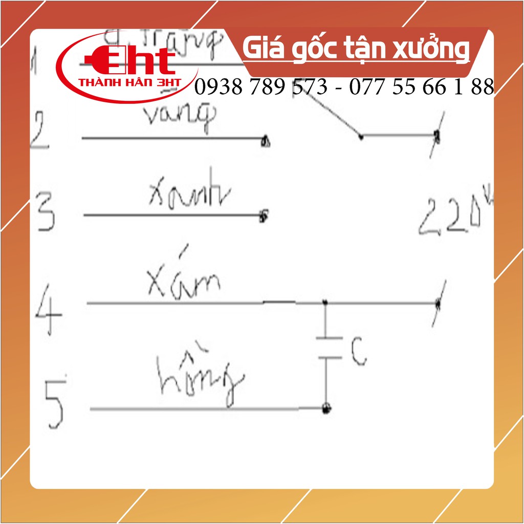 MOTER Quạt máy B4 + ĐẢO ĐIỆN 3HT