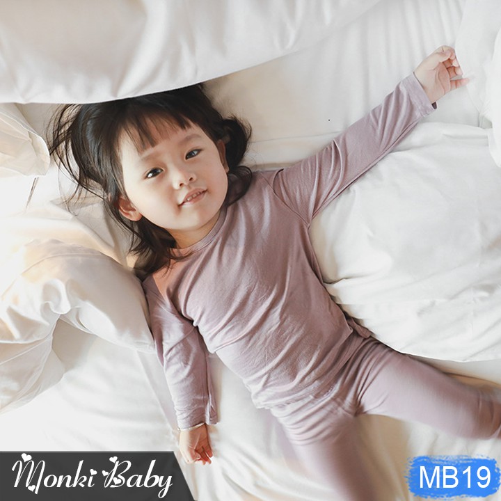 [THANH LÝ Minky Mom] - Bộ ngủ mặc nhà cạp cao chất cotton co giãn mịn mát chính hãng cho cả bé trai, bé gái | MB19