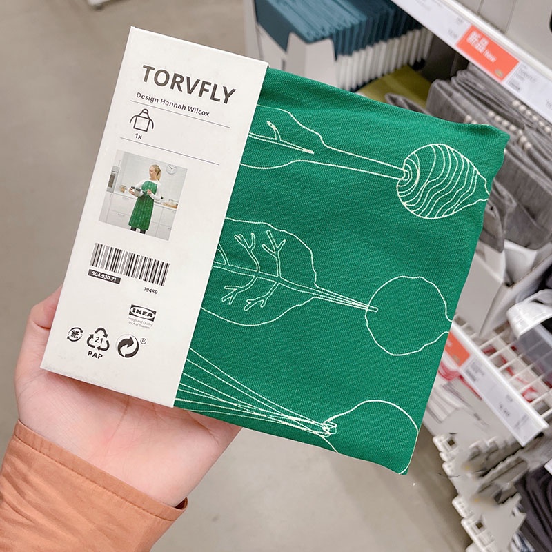 Tạp dề cotton làm bếp Torvfly IKEA