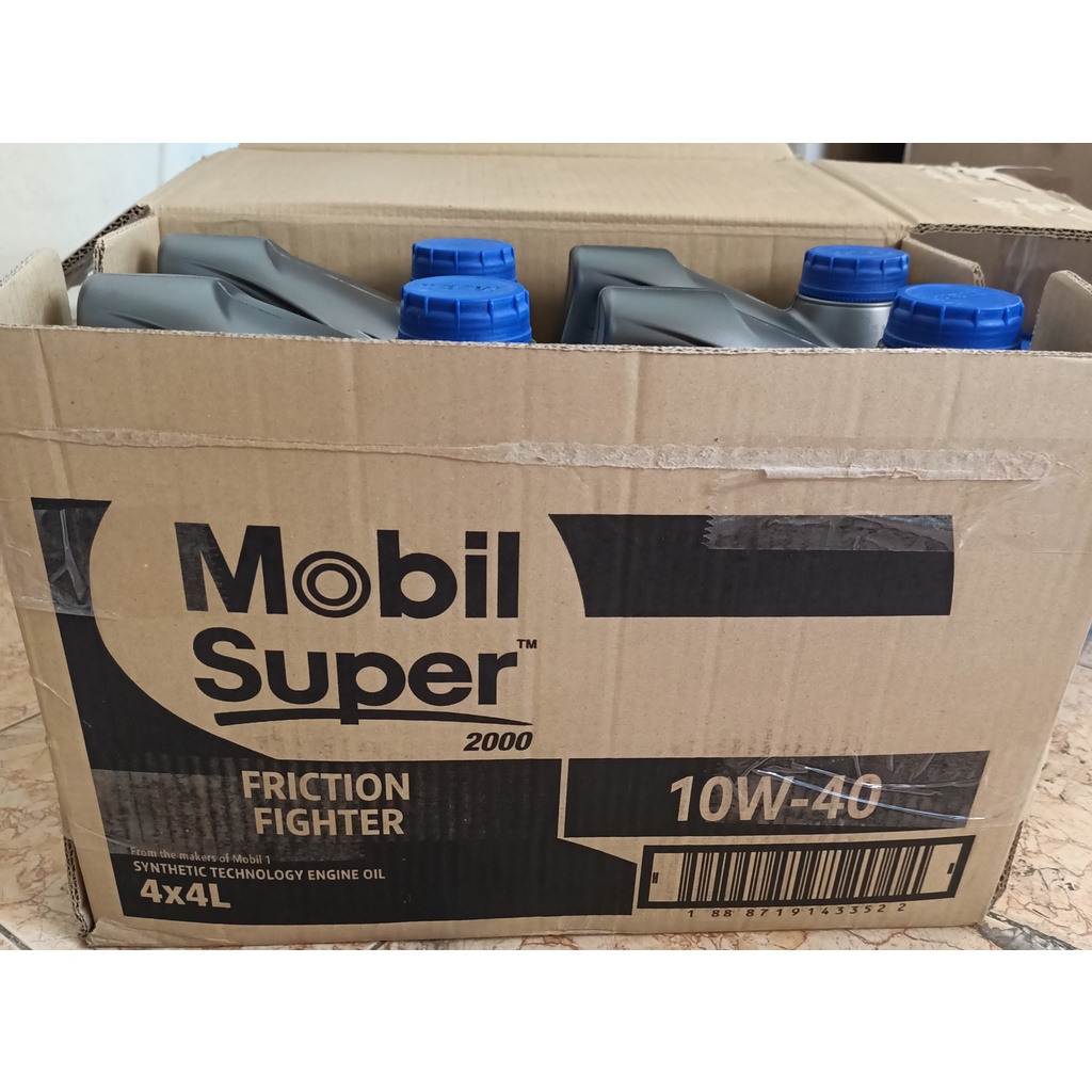 Dầu động cơ ô tô Mobil 10w40 chính hang 4L