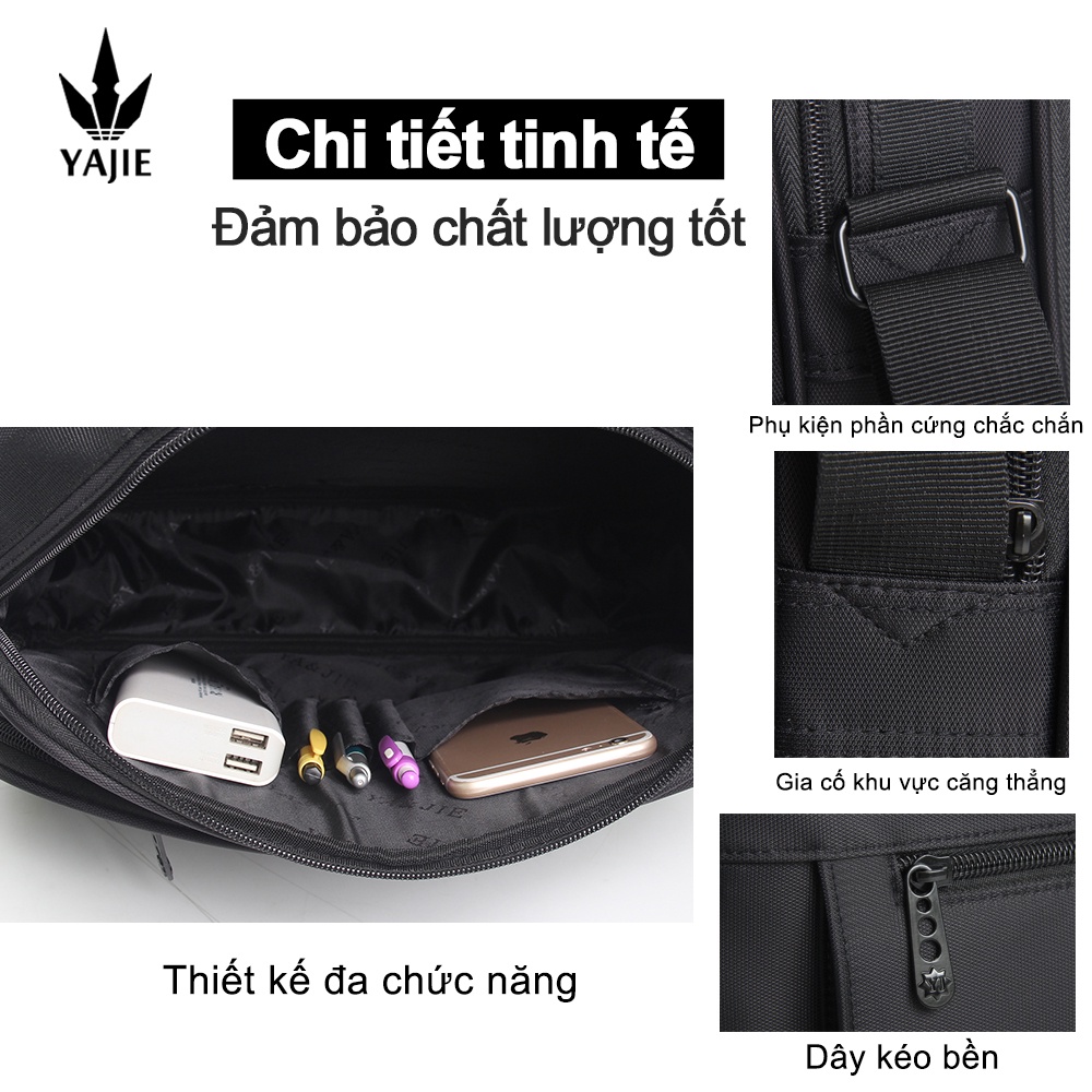 Túi đeo chéo vai nam túi vải nam công sở phiên bản Hàn Quốc của túi xách nam công sở không thấm nước vải Oxford xiên vai ngang phần ngang 14 inch Túi đựng máy tính bảng cầm tay thu ngân