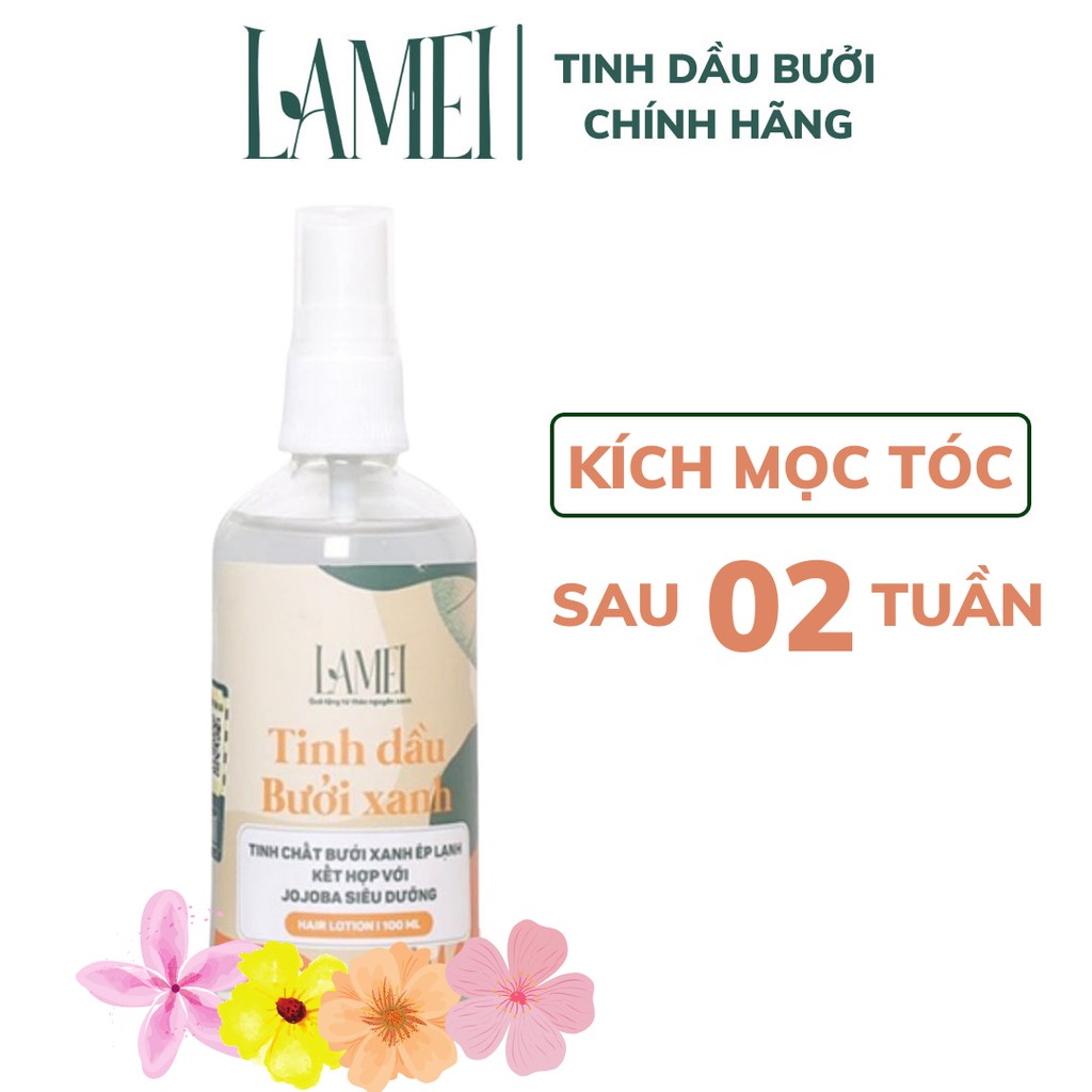 [HOÀN XU 5%] TINH DẦU BƯỞI XANH Lamei 100ml Siêu mọc tóc