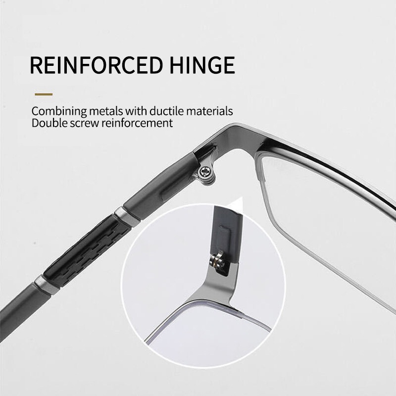 Kính Đọc Sách PTQ Nửa Gọng Thời Trang Công Sở Cho Nam