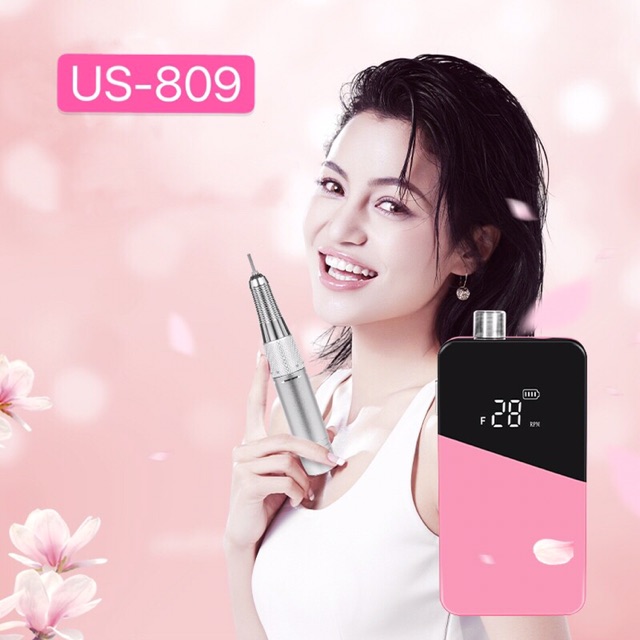 Máy mài móng tích điện us809 pin bền máy khỏe