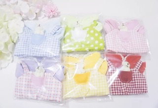 Set áo + yếm + gấu cho doll 20cm