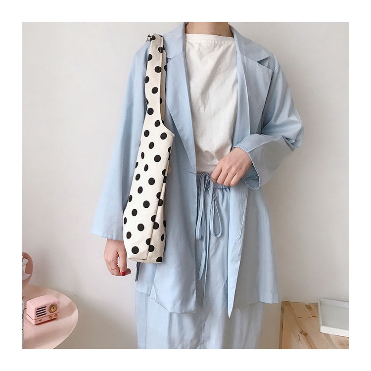 Túi đeo vai EnviroSax bằng vải canvas họa tiết chấm bi thân thiện với môi trường