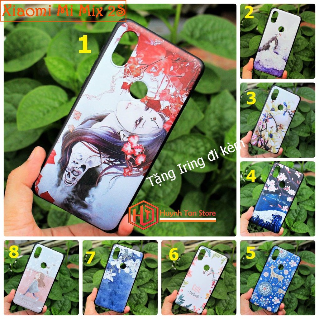 Ốp lưng Xiaomi Mimix 2S dẻo in 3D nổi cho Mi mix 2s (mẫu bất kì)