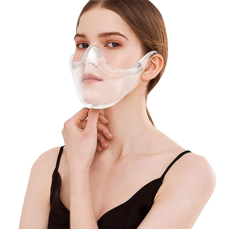 Khẩu Trang Che Mặt Bằng Nhựa Trong Suốt Siêu Bền Thoáng Khí Có Thể Tái Sử Dụng