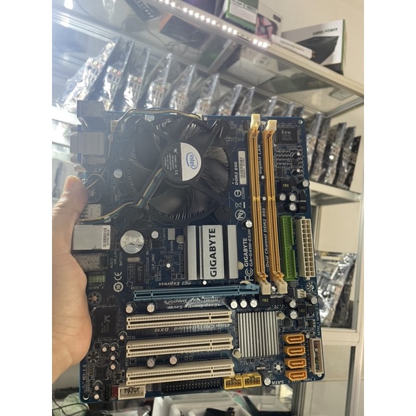Compo main G41 Gigabyte G41M-Es2h ddr2 buss 800 hàng tháo máy đẹp + cpu E5200 +  fan 775zin giá tốt