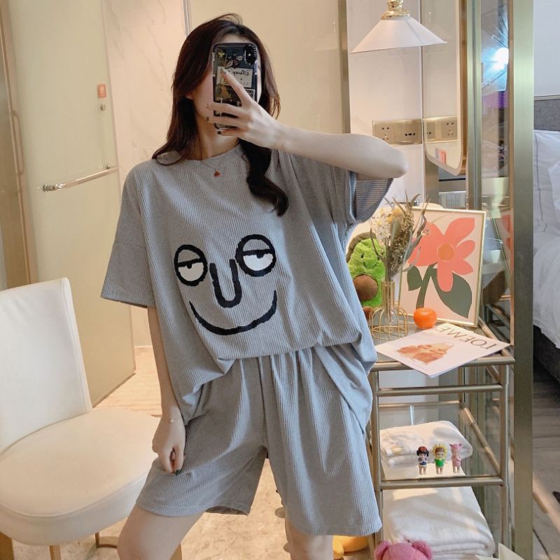 [DN1] Set đồ ngủ oversize, unisex rộng rãi thoáng mát, thấm hút mồ hôi tốt LC Fashion Store | BigBuy360 - bigbuy360.vn