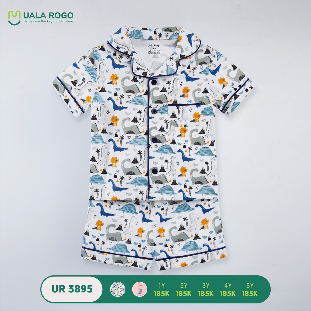 Bộ cộc tay Pyjama họa tiết ngộ nghĩnh UalaRogo