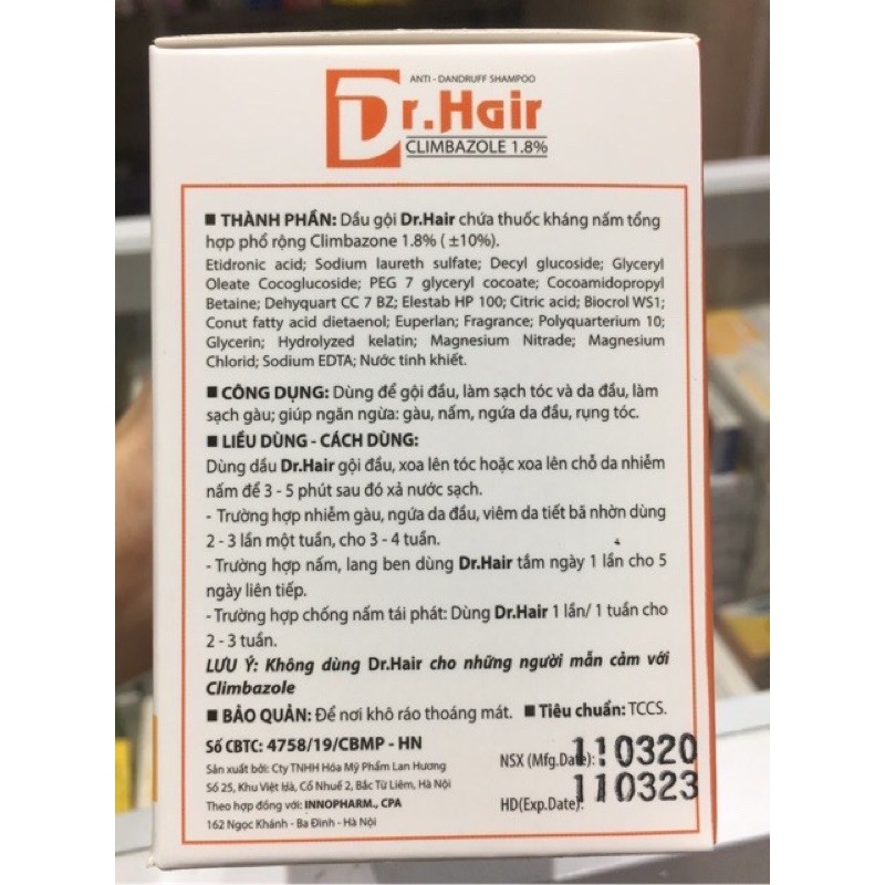 Dầu gội sạch gàu dr hair