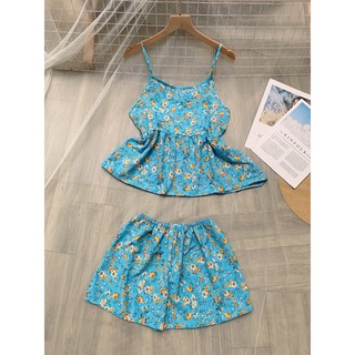 BỘ VOAN LỤA 2 DÂY (kèm ảnh thật) Đồ bộ 2 dây 💥 đồ bộ mặc nhà