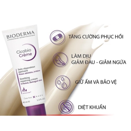 Kem Phục Hồi Da Bioderma Cicabio Cream 40ml Cấp Ẩm Hỗ Trợ Phục Hồi Da | BigBuy360 - bigbuy360.vn