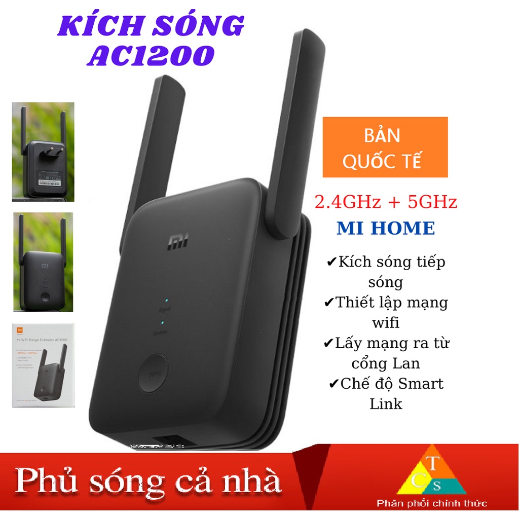 Kích sóng wifi Xiaomi AC1200 Mi wifi range extender Bộ kích wifi Xiaomi Quốc tế