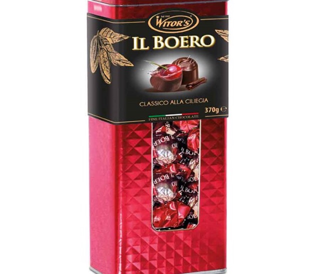 Sôcôla nhân R Cherry Witor's lL Boero 370gr hộp thiếc