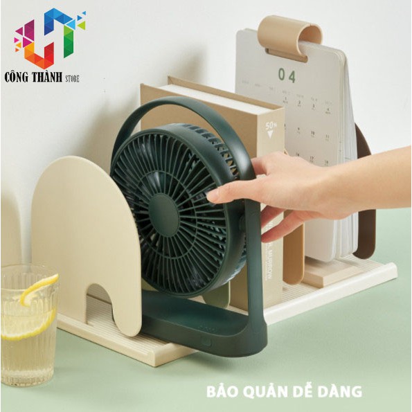 [Hàng Chính Hãng] Quạt để bàn không dây JISULIFE dung lượng pin 4000mAh 4 tốc độ xoay 330 độ tiện dụng