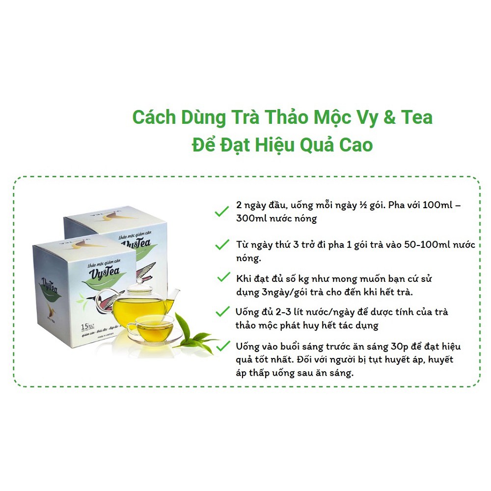 (Combo 10 hộp) Trà Giảm cân Vy_Tea_Chính_Hãng