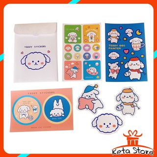 Sticker miếng trang trí gốm 3 miếng to và 3 sticker nhỏ