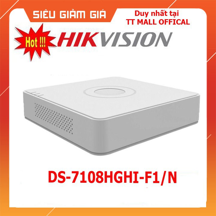 . {GÍA SỐC}ĐẦU GHI HÌNH TURBO HD 3.0 4 KÊNH HIKVISION DS-7108HGHI-F1/N - HÀNG CHÍNH HÃNG .