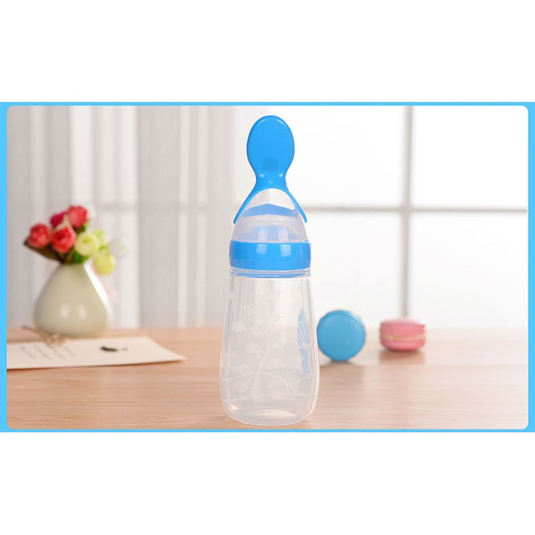 Bình thìa silicon bón sữa và đồ ăn dặm cho bé 125ml