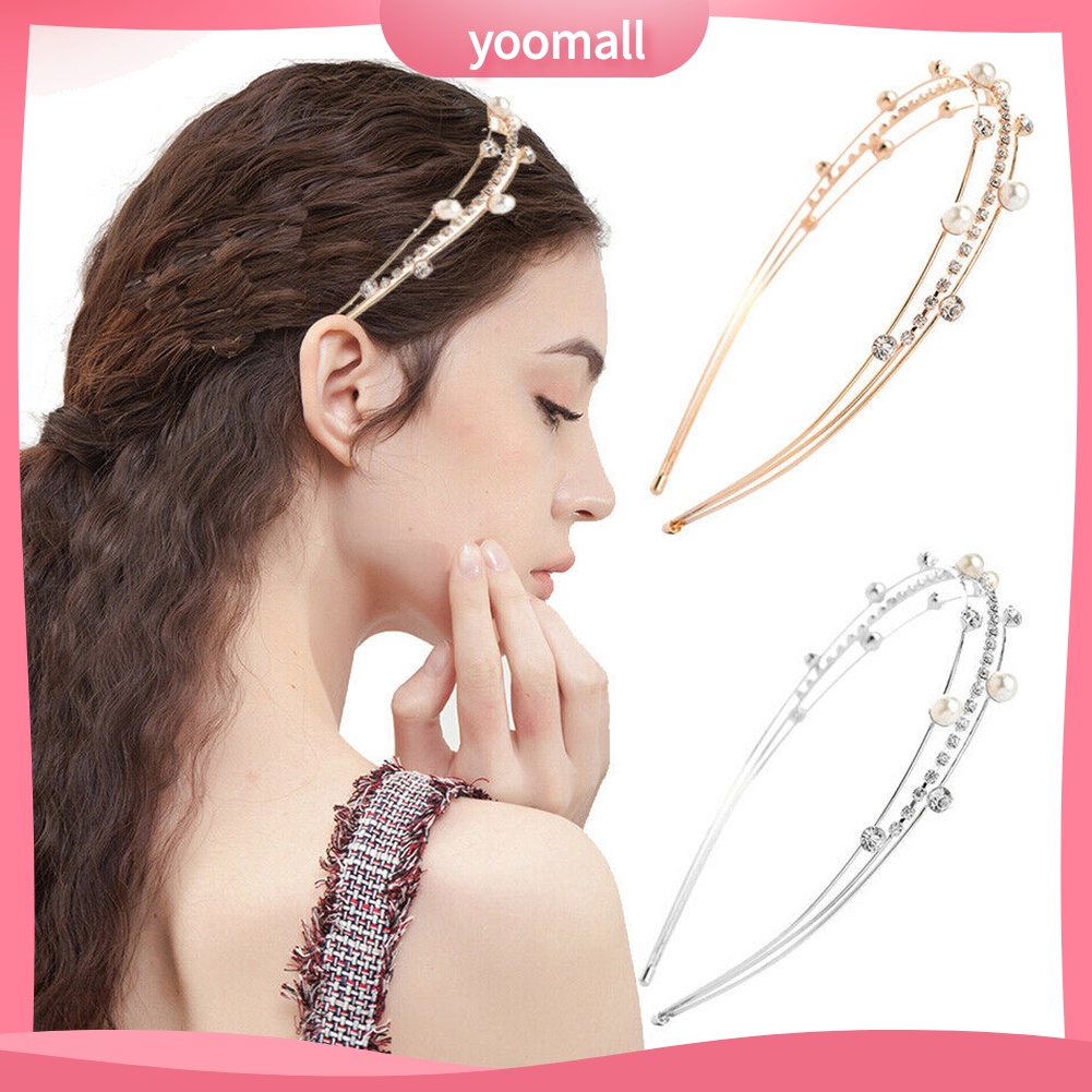Cài Tóc Nhiều Lớp Đính Ngọc Trai Nhân Tạo Thanh Lịch Thời Trang