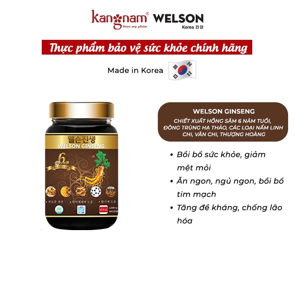 Viên Hồng Sâm Hàn Quốc Welson Ginseng hộp 60 viên