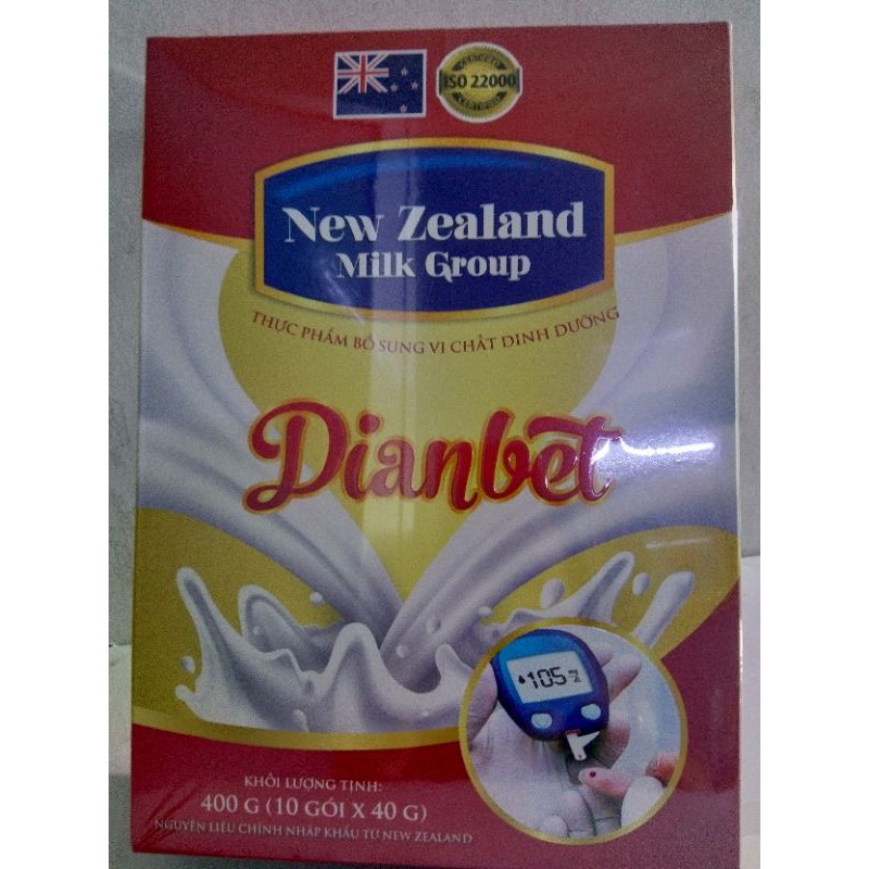 Sữa bột New Zealand Dianbet 450g⚡Nguyên liệu nhập từ New Zealand ⚡hỗ trợ người bị tiểu đường