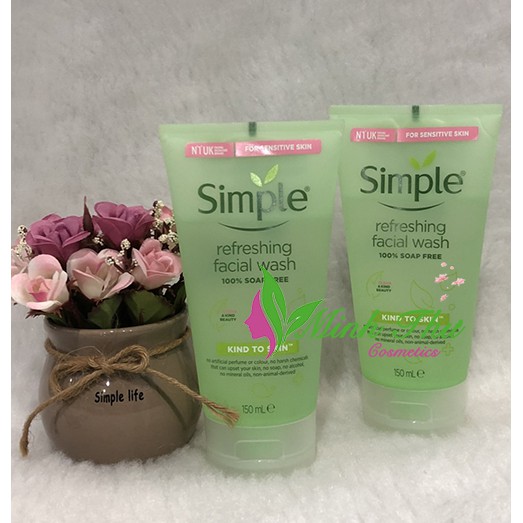 [MẪU MỚI] Sữa Rửa Mặt Dạng Gel Simple Refreshing