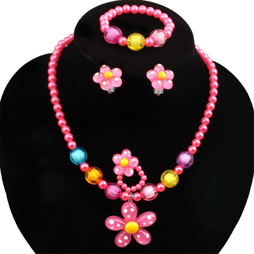 Set 5 Vòng Tay / Nhẫn / Bông Tai Hình Hoa