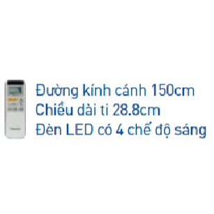 Quạt Trần Panasonic 5 cánh F‑60UFN (ti 28.8cm)