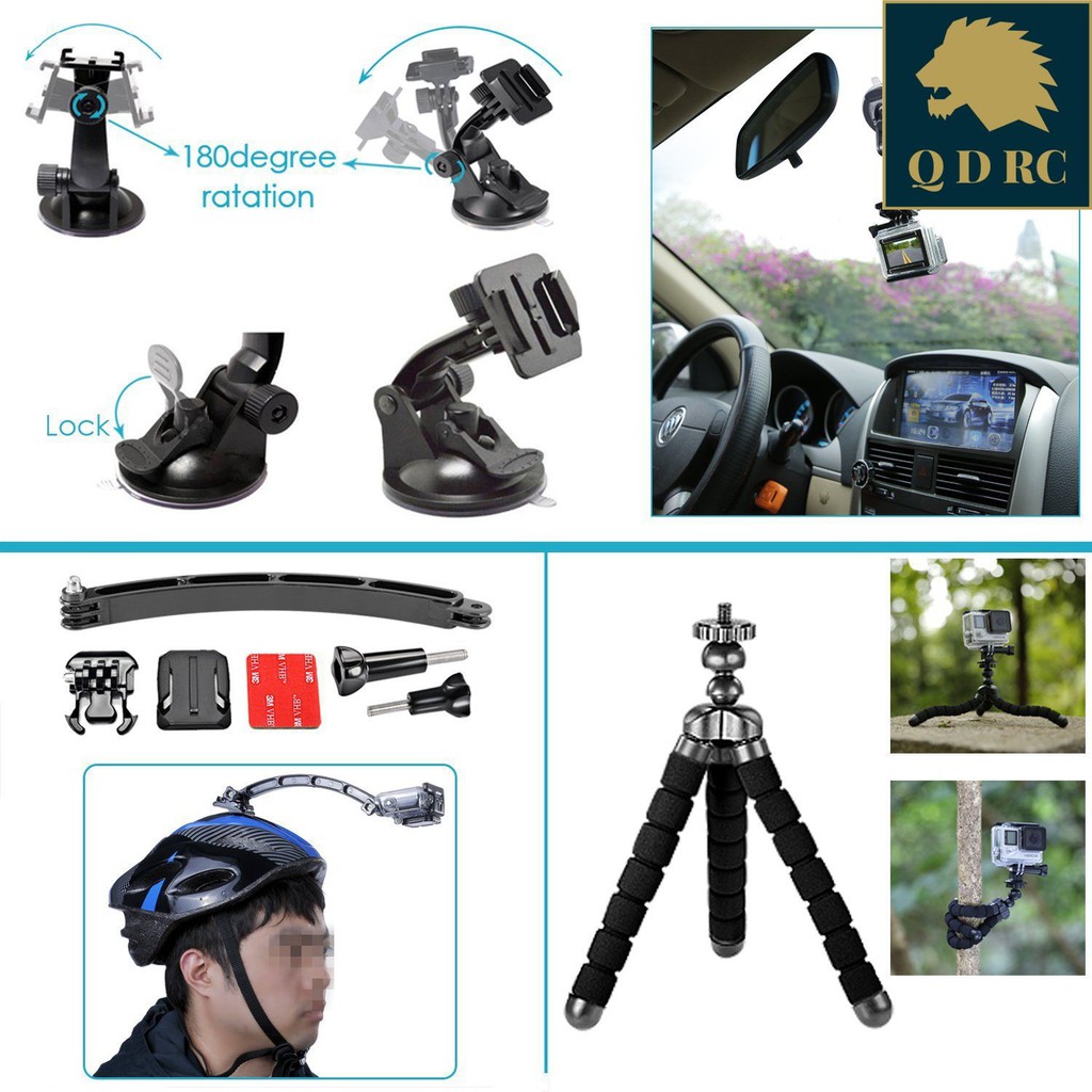 Bộ phụ kiện 52 món cho GOPRO XIAOMI SJCAM máy quay hành động action cam QUADVIC.COM N00038