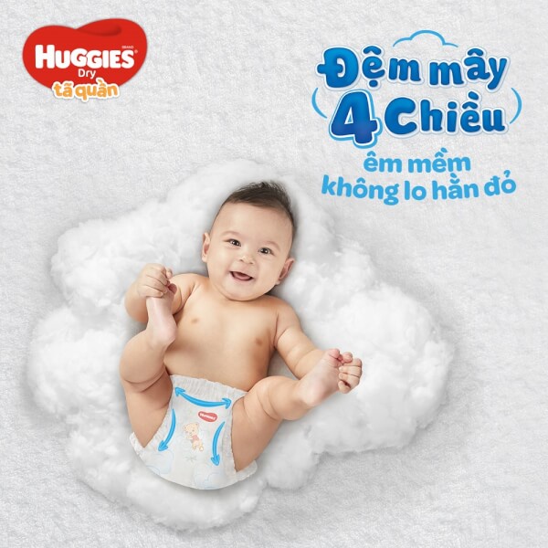 Miếng Lót Sơ Sinh Huggies Newborn 2 cho bé 4-7kg 60 miếng