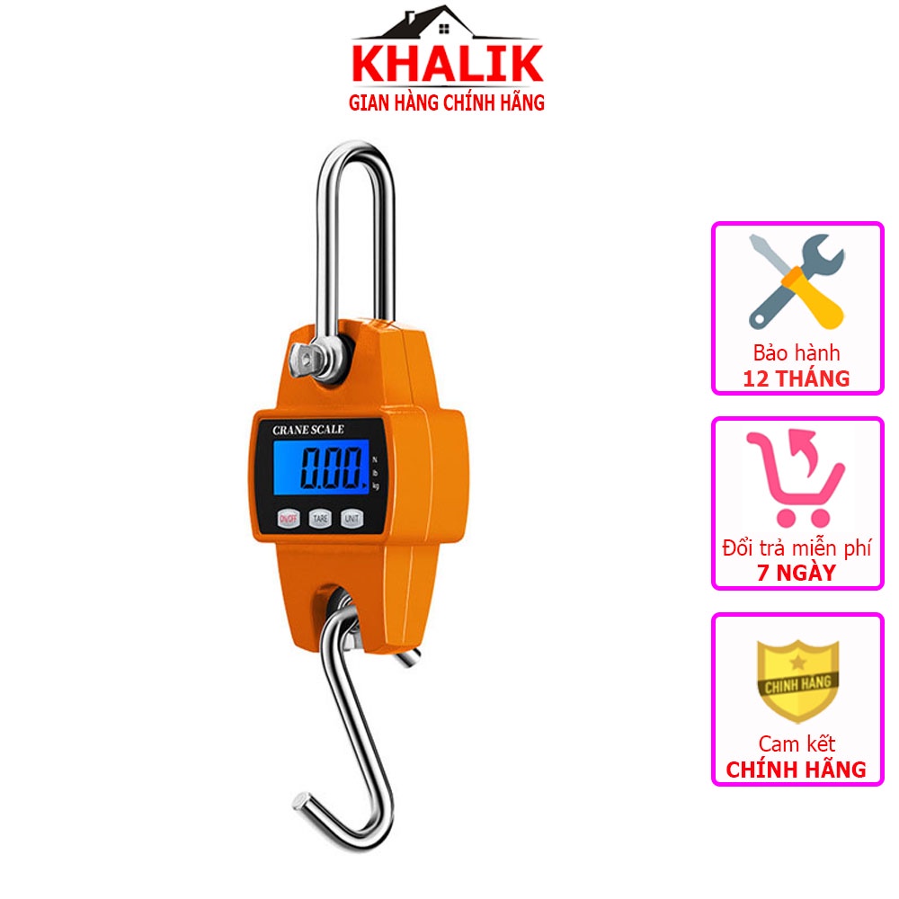 Cân móc treo điện tử công nghiệp 300kg KHALIK OCS-L, cân cần trục, cần cẩu cho nhà xưởng công nghiệp di động